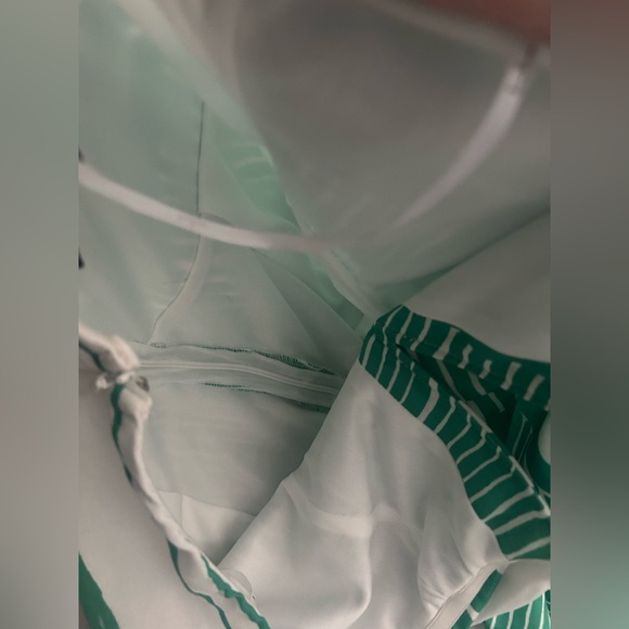 Lulu's Green and White Strapless Romper - Picture 5 of 5